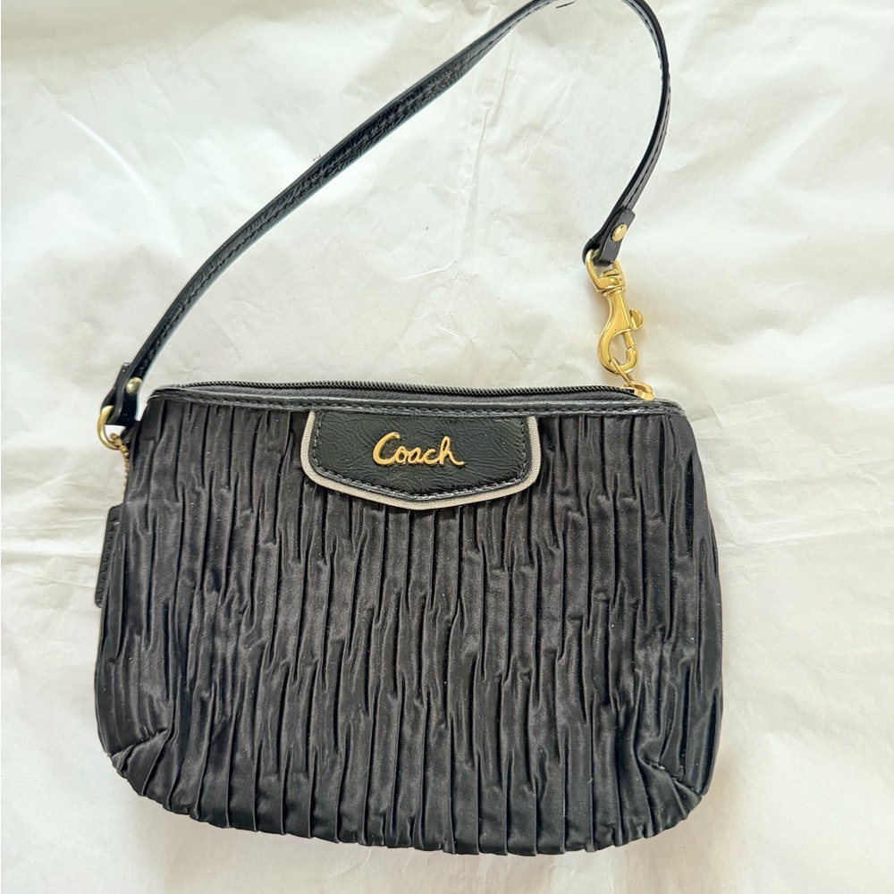Coach Ashley Black Pleated Women’s Clutch